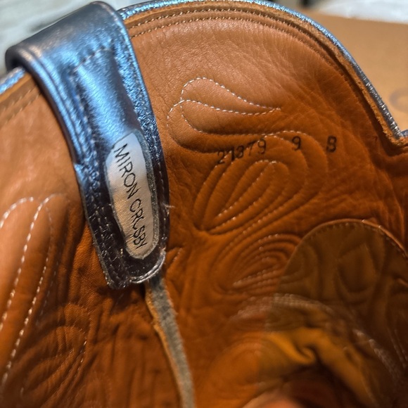 Miron Crosby Sally Metallic Light Blue Boots - Size 9 - Picture 3 of 6